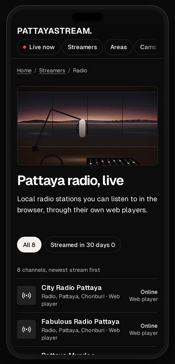 Lokalradio auf dem Handy, Sender, die im Browser laufen.